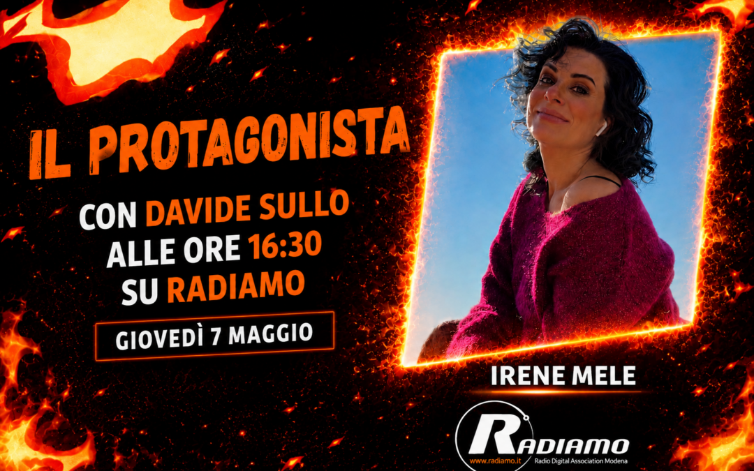 Il Protagonista” condotta da Davide Sullo, con un’ospite d’eccezione: Irene Mele, la Tanatoesteta