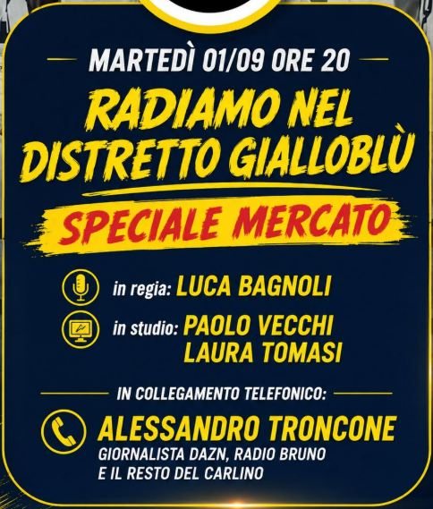QUESTA SERA ALLE 20:00 TORNA “RADIAMO NEL DISTRETTO GIALLOBLÙ”